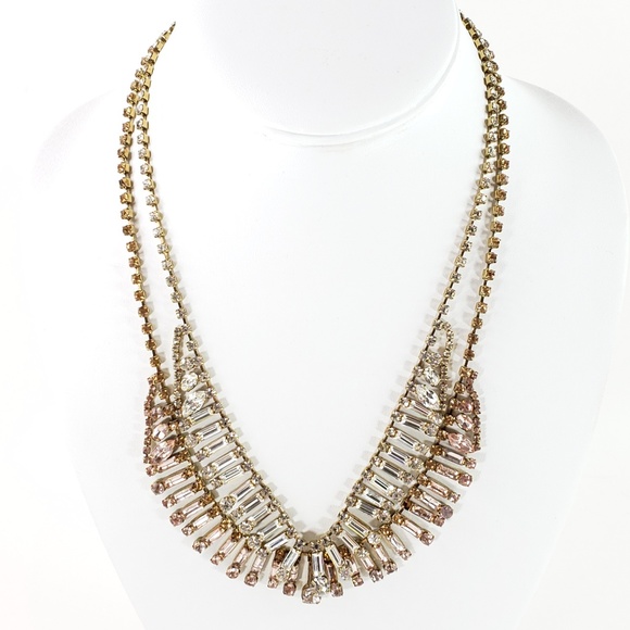 J. Crew Jewelry - J. Crew Rhinestone Necklace Double Strand